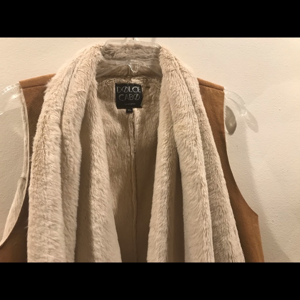 Sleeveless faux weather vest